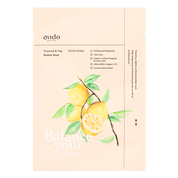 CHARCOAL & YUJA BUBBLE MASK PONG-PONG