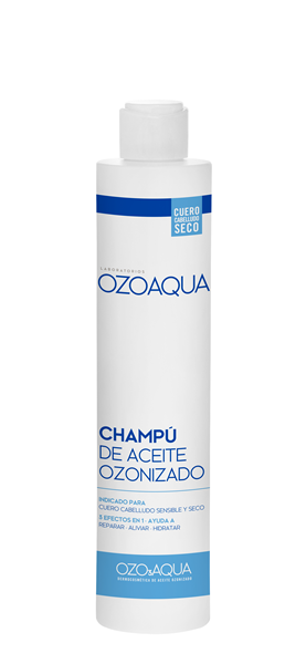 Champú de de Aceite ozonizado OzoAqua. Cuero cabelludo seco. 